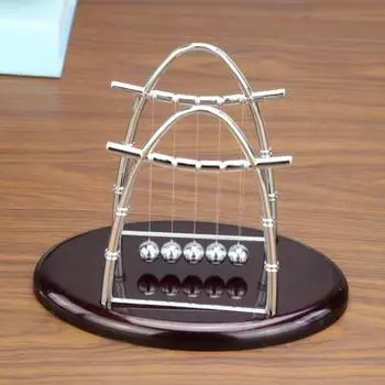 Yousheng Newtons Cradle Classic Balance Balls 5 маятниковых шаров Physics Perpetual Motion Настольные игрушки для офиса Bumper Ball Decorations S