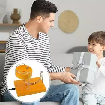 Yousheng Perpetual Motion Machine Настольная игрушка с питанием от USB, устройство безостановочного движения, снятие тревожности, стресса, украшение для домашнего офиса, украшение для рабочего стола жёлтый