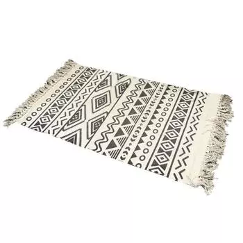 Yousheng Retro Cotton Linen Tassel Woven Carpets Floor Rugs Prayer Mattress for Bedroom 60*90cm