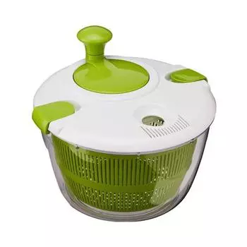 Yousheng Salad Spinner Small Vegetable Dehydrator One-Hand Operation Lettuce Washer And Spinner with Serving Bowl 3.5L Fruit Drainer Salad Dryer 1pc