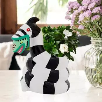 Yousheng Sandworm Flower Pot Mini Resin Succulent Pot Home Decor Sandworm Shape Multipurpose Garden Flowerpot for Indoor Plants