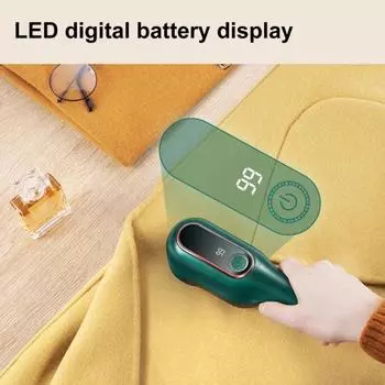 Yousheng Scrub Easy Rechargeable Lint Remover Safe to Use Wireless Fabric Pur Remover with Digital LED Display Portable USB Lint Remover белый