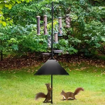 Yousheng Squirrel Proof Baffle Pole Mount Metal Squirrel Stopper Guard Outdoor Squirrel Baffle For Protection Feeders And Houses чёрный