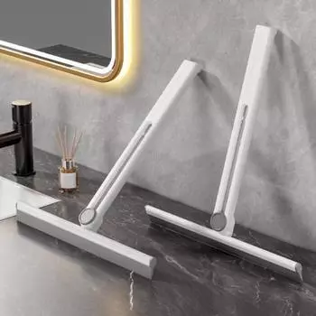 Yousheng Window Squeegee Двусторонний дизайн Стеклянные двери Водяной скребок Отличная очистка Инструмент для мытья окон серый