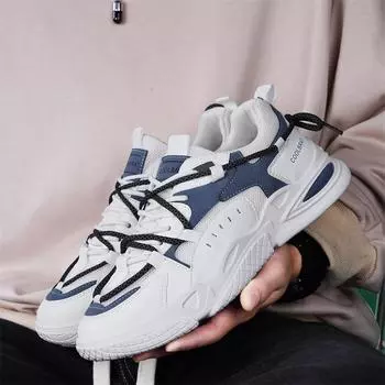 Youth simple style low-top platform shoes men s personalized color matching lace-up trendy shoes student fashion breathable running shoes 39