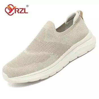 YRZL Men s Casual Shoes Hollow Breathable Mesh Loafers Men Lightweight Walking Shoes Slip on Big Size 39-48 Driving Loafers Mens 39 чёрный