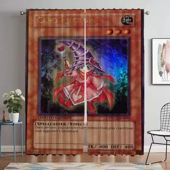 Yu-Gi-Oh Хэллоуин украшения Современные Шторы для гостиной для камеры Оконные шторы Шторы для домашнего интерьера 2 шт Ребенок W50xH70cmx2pcs-CL