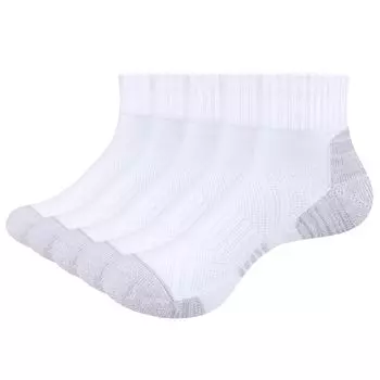 YUEDGE White Athletic Breathable and Perfect for and Junior Quarter Sizes 5 Pairs Women s Socks, Odor-Resistant Cotton, Golf, Tennis, Running,