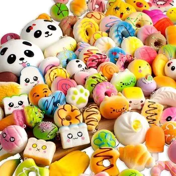 Yunko Набор из 30 игрушек для снятия стресса Squishy Decompression Memory Good Fluffy Food Day Gifts для взрослых Товары, Игрушки, Товары, Пена, Тактильные, Безвредные, Милые,