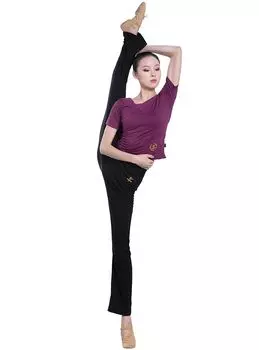 Yuoku Flared Dance Yoga Pants for Jazz and Ballroom Dance and Women s Pants, Lightweight, Stretchable, Leg-Lengthening, Dance, Ballet, Practice,