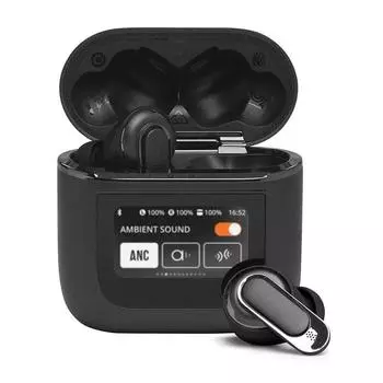 YurKem Наушники с сенсорным экраном TWS Bluetooth ANC Наушники с шумоподавлением Беспроводные спортивные музыкальные наушники Игровая гарнитура для IOS Android чёрный