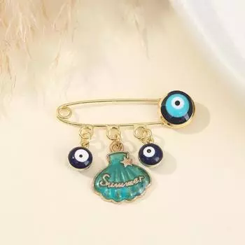Yutsai Korean Style Cartoon Cute Expression Brooch Zircon Alloy Brooch Pin Jewelry Gifts PD2304 зелёный