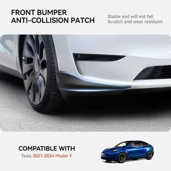 YZ для Tesla Model Y 2025-2025 Передний бампер Противоударные полосы TPE Передние угловые защитные накладки Аксессуары для отделки автомобиля