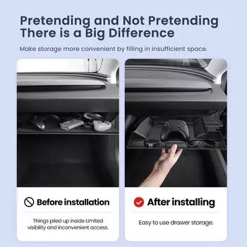 YZ For Tesla Model 3 Highland Central Control Glove Box Storage Box Tesla Molde 3 Car Storage Box Interior Interior Accessories