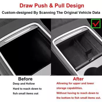 YZ For Tesla Model 3 Model Y Center Console Organizer Car 2025-2025 Tesla Car Armrest Hidden Storage Box Interior Accessories