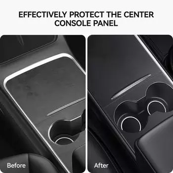 YZ For Tesla Model 3 Y 2025-2025 Center Console sticker Panel Central Control Cover Car Interior Accessories матово-белый