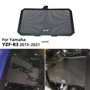 YZFR3 мотоциклетная решетка радиатора с ЧПУ для Yamaha YZF-R3 R3 2015-2021, защита решетки радиатора Black чёрный
