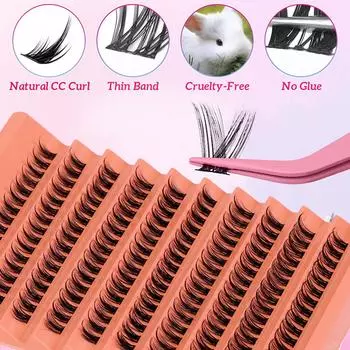 Z LRAQI BEAUTY Набор сегментных накладных ресниц Комплект кластеров ресниц Отдельные накладные ресницы DD06-MIX04