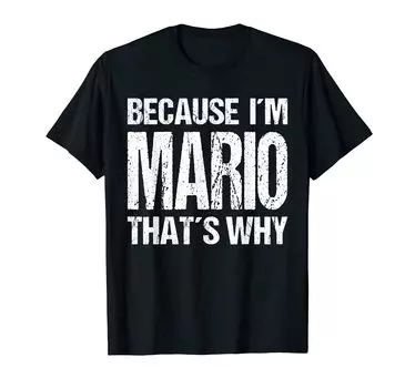 забавно, потому что футболка Mario I m I m чёрный