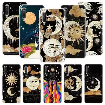 Забавный чехол для телефона с изображением солнца и луны для Xiaomi Redmi 9 9A 9C 9T 10 10A 10C 8 8A 7 7A 6 6A K40 K20 Pro K30 S2 10X с принтом Redmi 7