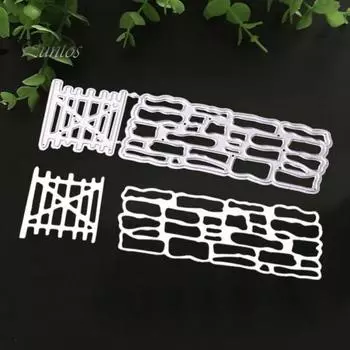Забор Барьер Металлические штампы DIY Скрапбукинг Бумажная карта Ремесло Дырокол Трафарет серебряный