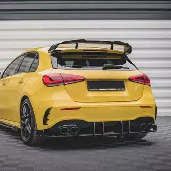Задний бампер диффузор для Mercedes Benz A Class W177 A35 A45 S AMG 2019-2025 глянцевый черный спойлер пластина сплиттер губа защитный кронштейн чёрный