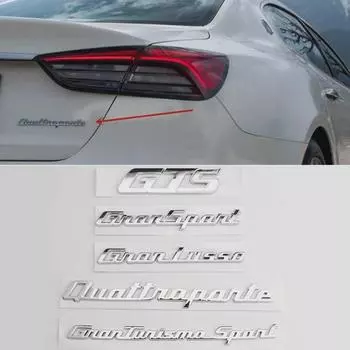 Задняя эмблема автомобиля, наклейка, аксессуары для Grantuanismo Sport GTS Granlusso Quattroporte Gransport, авто эмблема багажника, наклейка