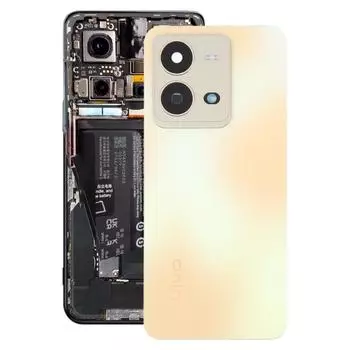 Задняя крышка аккумулятора для vivo V25 с крышкой объектива камеры золотистый