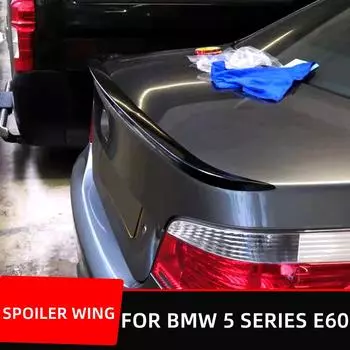 Задняя крышка багажника, автомобильный спойлер, крылья для BMW 5 серии M5 E60 520 525 528 2004 05 06 07 08 09 10, глянцевый черный внешний вид белый