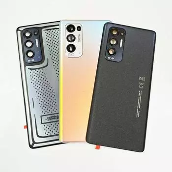 Задняя стеклянная крышка для Oppo Find X3 Neo, сменная задняя дверь, задняя крышка корпуса CPH2207 с объективом камеры Starlight Black