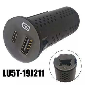 Заглушка USB-зарядного устройства для центральной консоли Type C для Ford 2021-2022 LU5T-19J211