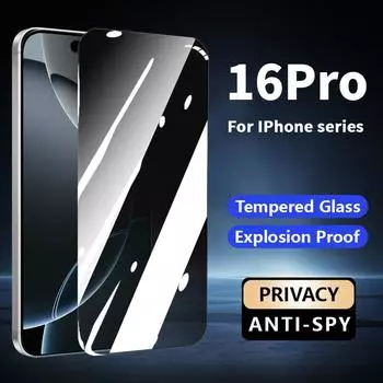 Закаленное стекло Privacy Anti Spy для iPhone 11 12 13 mini 14 15 16 Pro Max X XR XS XS Max SE 2020 6 6s 7 8 Plus Защитная пленка для экрана iPhone 6/6s