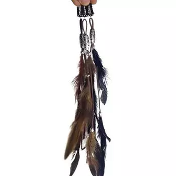 Заколка для волос с перьями, кожаная натуральная заколка для волос с перьями, головной убор в стиле ретро, аксессуар для волос с перьями, индийская заколка для волос с курицей в этническом стиле