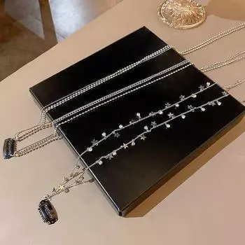 Заколка-звезда Ли Цинь и плетеные аксессуары для волос Rhinestone chain (2 pieces per piece)