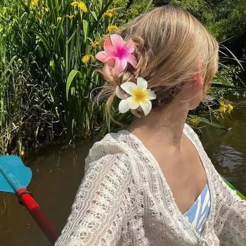 Заколки-краб с цветком для женщин, модные большие заколки для волос, пляжные, бохо, заколки для волос, аксессуары для волос для девочек one size арбуз красный