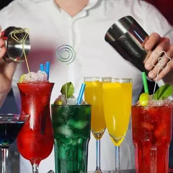 Yousheng Drink Picks термостойкие долговечные декоративные многоразовые фруктовые палочки для бара A серебряный