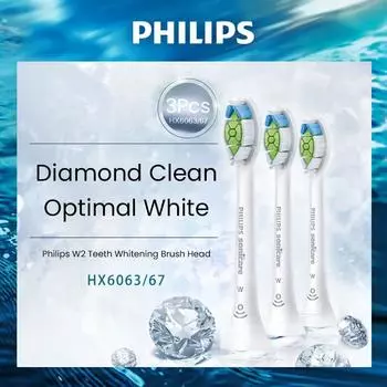 Замена насадки щетки Philips HX6063 белый