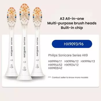 Замена насадки щетки Philips HXP093 белый