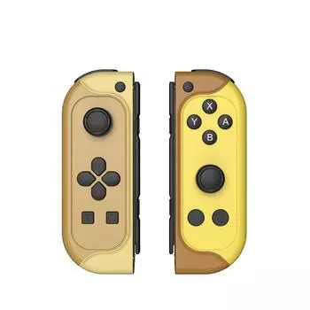Замена переключателя Joy Cons, (L / R) Пульты дистанционного управления с турбонаддувом, управлением движением и двойным ударом, встроенные 500 наборов Amiibo Data-Wired/Wireless 15.8*11.3*5.8cm жёлтый