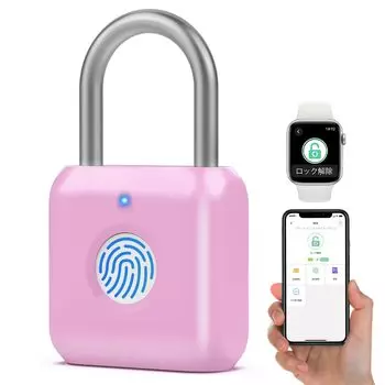 Замок eLinkSmart Padlock Fingerprint Lock Smart Lock USB перезаряжаемый замок Cute 20 Fingerprints и регистрация в приложении Padlock Locker School розовый