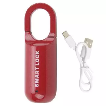 Замок отпечатков пальцев AntiTheft безопасности USB перезаряжаемый замок отпечатков пальцев для чемодана(красный ) красный