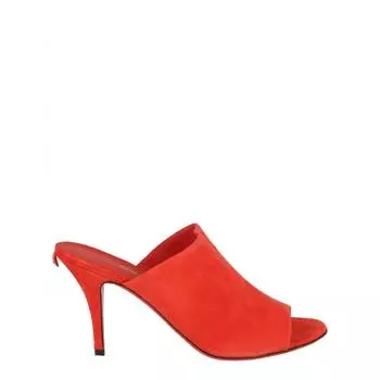 Замшевые сабо Salvatore Ferragamo Janine красный