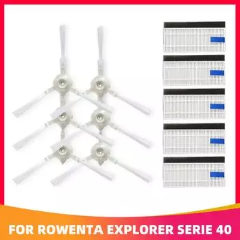 Запасные части фильтра боковой щетки для робота-пылесоса Tefal Rowenta Explorer/X-plorer 20 40 50 Serie Smart Force
