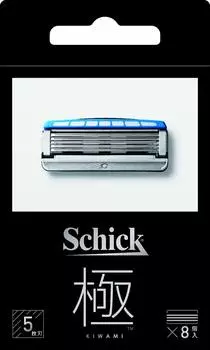 Запасные лезвия Schick Extreme KIWAMI (8 шт. в комплекте) Бритва с 5 лезвиями Бритва чёрный