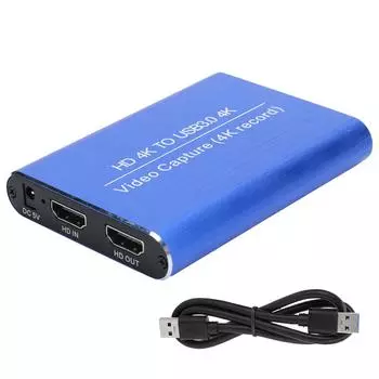 Запись игр, трансляция в реальном времени, карта видеозахвата USB3.0 4K 1080P 60FPS HDMI-рекордер