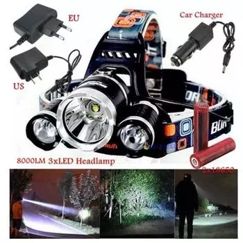 Зарядка бликов на открытом воздухе для рыбалки T6 Light Led Фара