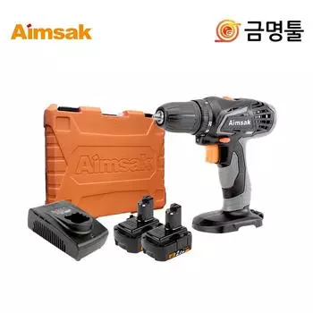 Зарядная дрель Aimsak AD418R, 18 В, 2,0 Ач, 2 упаковки, коробка, 2 скорости, регулируемая дрель, работа