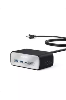 Зарядная станция Anker Power AC 3 2 2 Удлинитель Черный (7-в-1, 100 Вт) (USB-переходник, Переходник, Вход, Выходы, Порты USB-C, Порты USB-A, Шнур, 1,5 м)