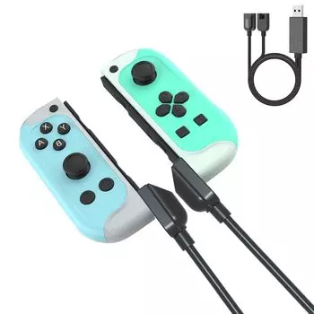 Зарядный кабель для Switch Совместим с зарядкой контроллера Switch Совместим с моделями Nintendo Switch и OLED Может заряжать 2 Switch одновременно