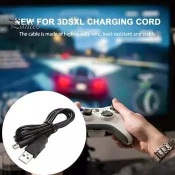 Зарядный кабель, прочный USB-шнур для зарядки, игровой кабель питания для DSI NDSI 3DS 2DS XL/LL, новый 3DSXL/3DSLL 2dsxl чёрный